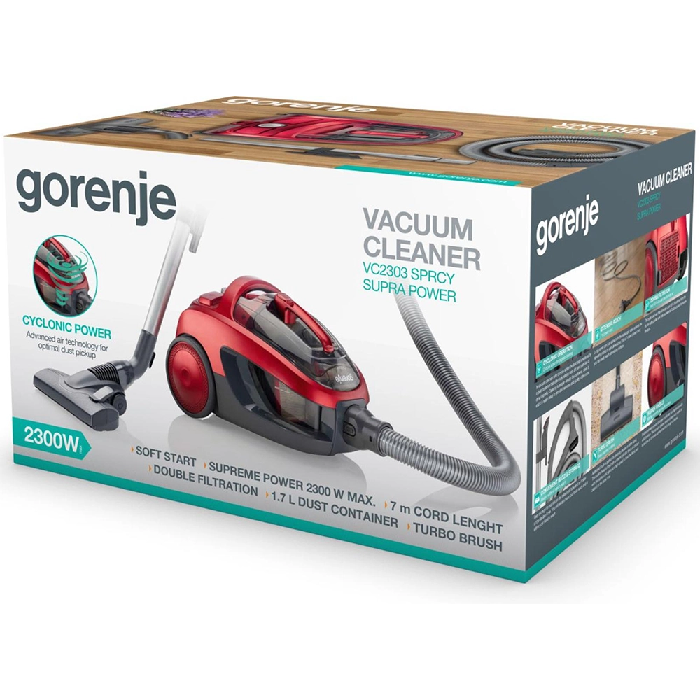 Tozsoran Gorenje VC2303SPRCY Qara/Qırmızı — Tozsoran, Bakı (4)