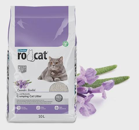 Rocat lavanda ətirli topalaşan pişik qumu, 10 l — Мысықтар