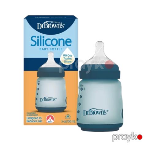 Qidalanma üçün qab Dr. Brown's, WB51051, 0 ay+, silikon, 150 ml, göy — Bakı