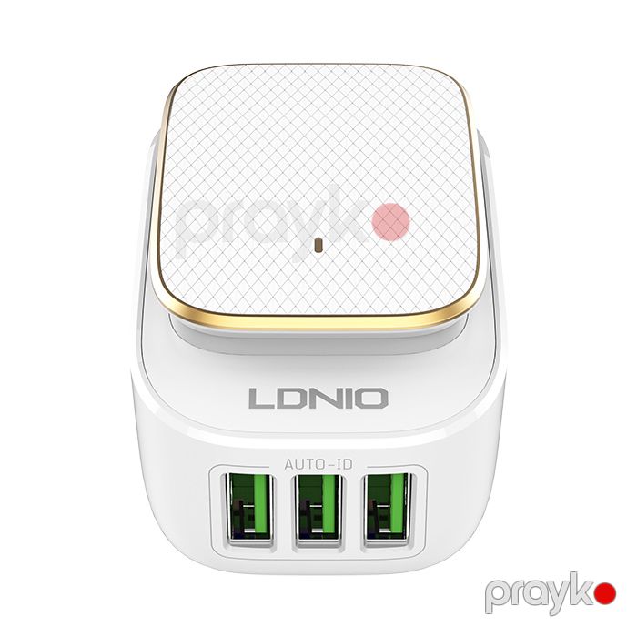 Ldnıo LED Touch Lamp 3 Ports - A3305 Ağ — Mallar, Bakı (3)