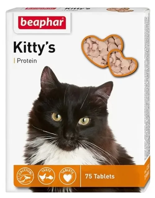 Beaphar Kitty’s Protein pişiklərdə və pişik balalarında cədvəlində normallaşdırma maddələr mübadiləsi maddələri 75 üçün — Bakı