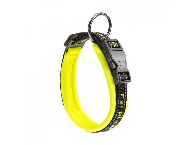 Ferplast Sport Dog C15/35 Köpəklər üçün Yansıtıcı Yastıqlı Boyunluq, 15 x 35 sm, Sarı — Bakı