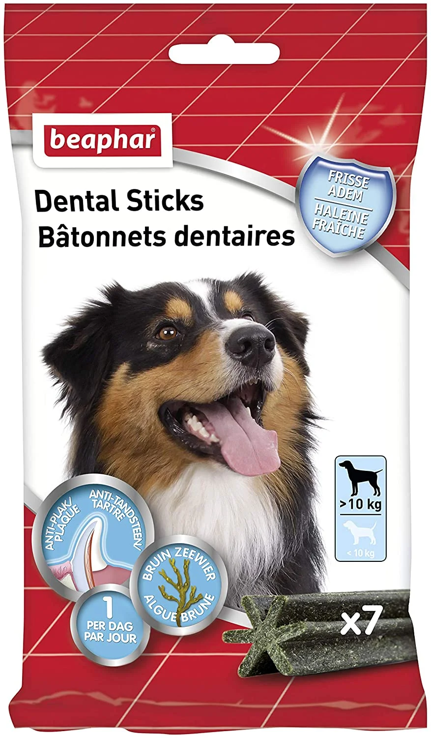 Beaphar Dental Sticks Large böyük itlər üçün diş çubuqları 7 ədəd