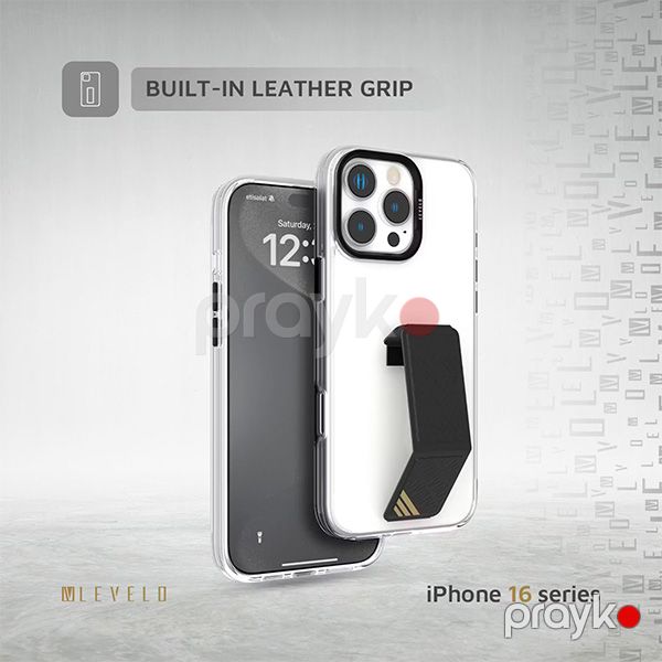 Levelo Graphia IMD Silicone Grip Case For iPhone 16 Pro Max (LVLGIS16PMBK) Black — Mallar, Bakı (3)