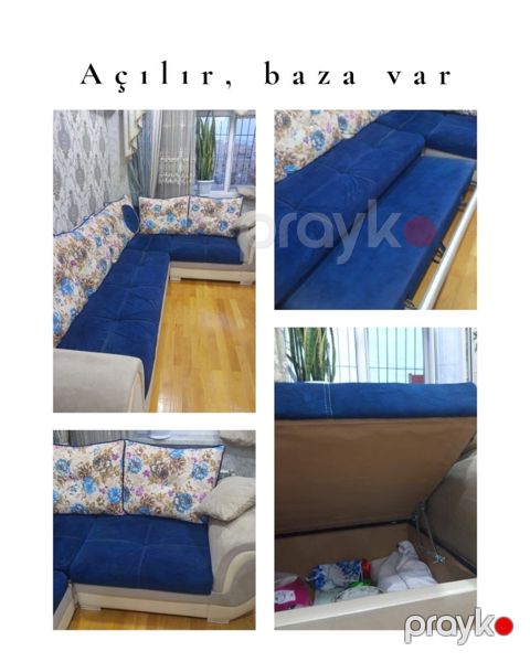 L şəkilli açılan divan – baza ilə - Model: L şəkilli künc divan — Bakı