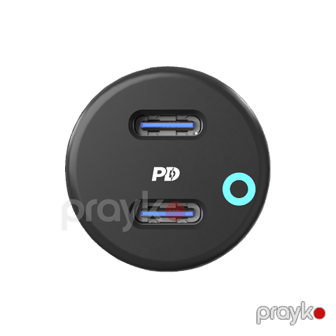 Powerology 45W Ultra-Quick Car Charger Black — Bakı