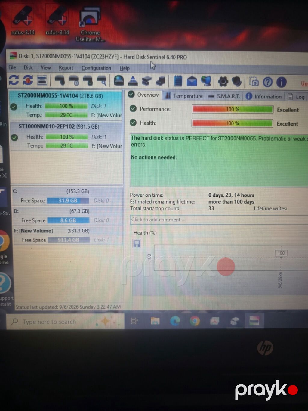 Daxili Sərt disk (HDD) 2 TB, 7200 RPM, 3.5", İşlənmiş — Sabit diskləri, Bakı (4)