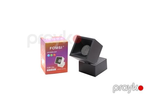 LED spot hərəkətli kvadrat 12W qara 4000K ZDL168 — Bakı