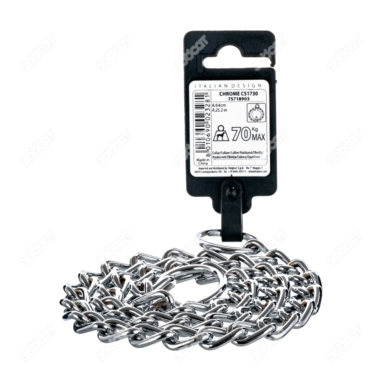 Ferplast Chrome CS 1730 Metal Köpək Zənciri 64 sm — Bakı