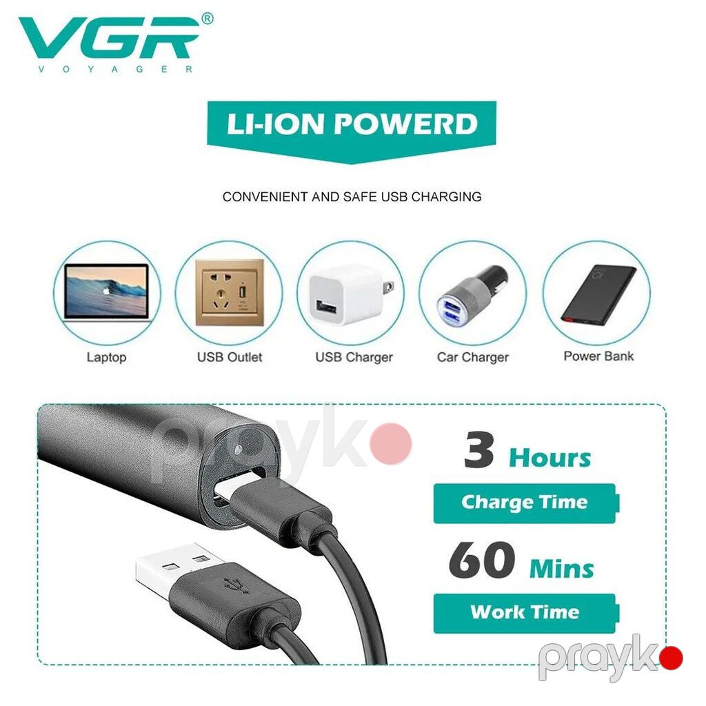 Universal Taraş Aparatı Dəsti VGR 613 3in1 Bütün məhsularımız — Saç kəsmə maşınları, Bakı (9)