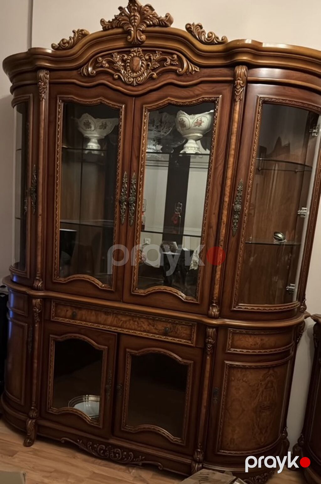 Klassik üslubda böyük vitrin-bufet dəsti - Material: təbii ağac — Şkaflar, Bakı (2)