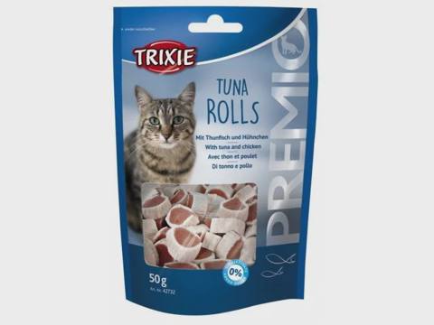 Trixie «Tuna Rolls», pişiklər üçün mükafat yeməyi, ton balığı və toyuq ilə, 50 q — Pişiklər