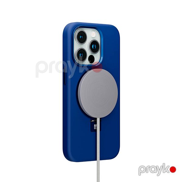 Levelo Iris Pro Liquide Silicone Case for iPhone 15 Pro Blue — Mallar, Bakı (3)