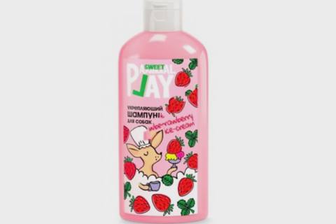 Animal Sweet Play, pişiklər və itlər üçün gücləndirici şampun, çiyələk dondurması, 300 ml — Pişiklər