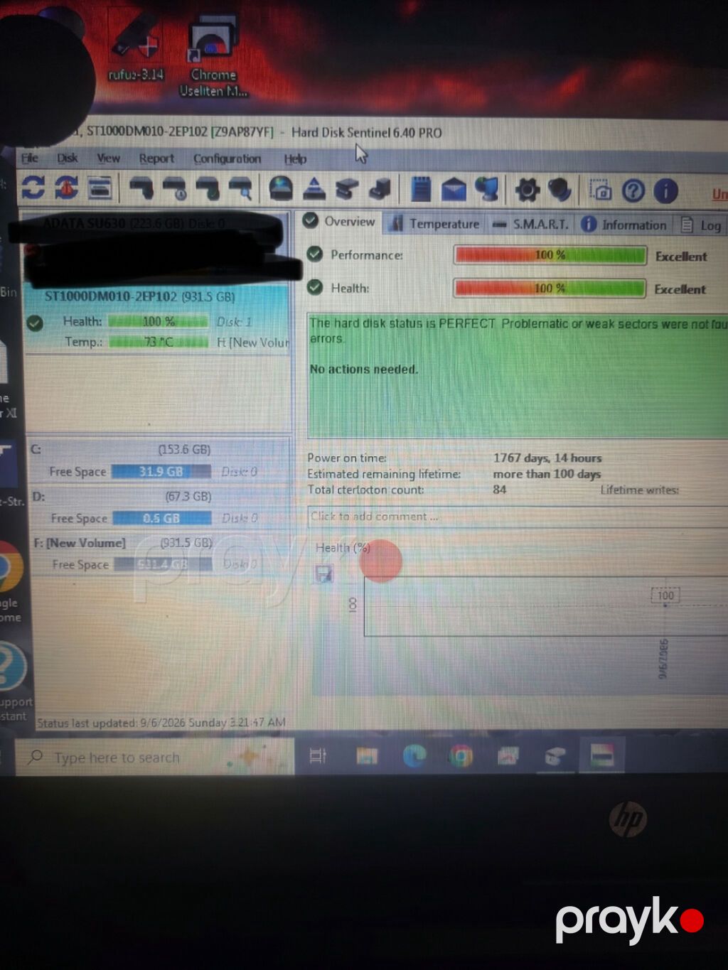 Daxili Sərt disk (HDD) 2 TB, 7200 RPM, 3.5", İşlənmiş — Sabit diskləri, Bakı (3)