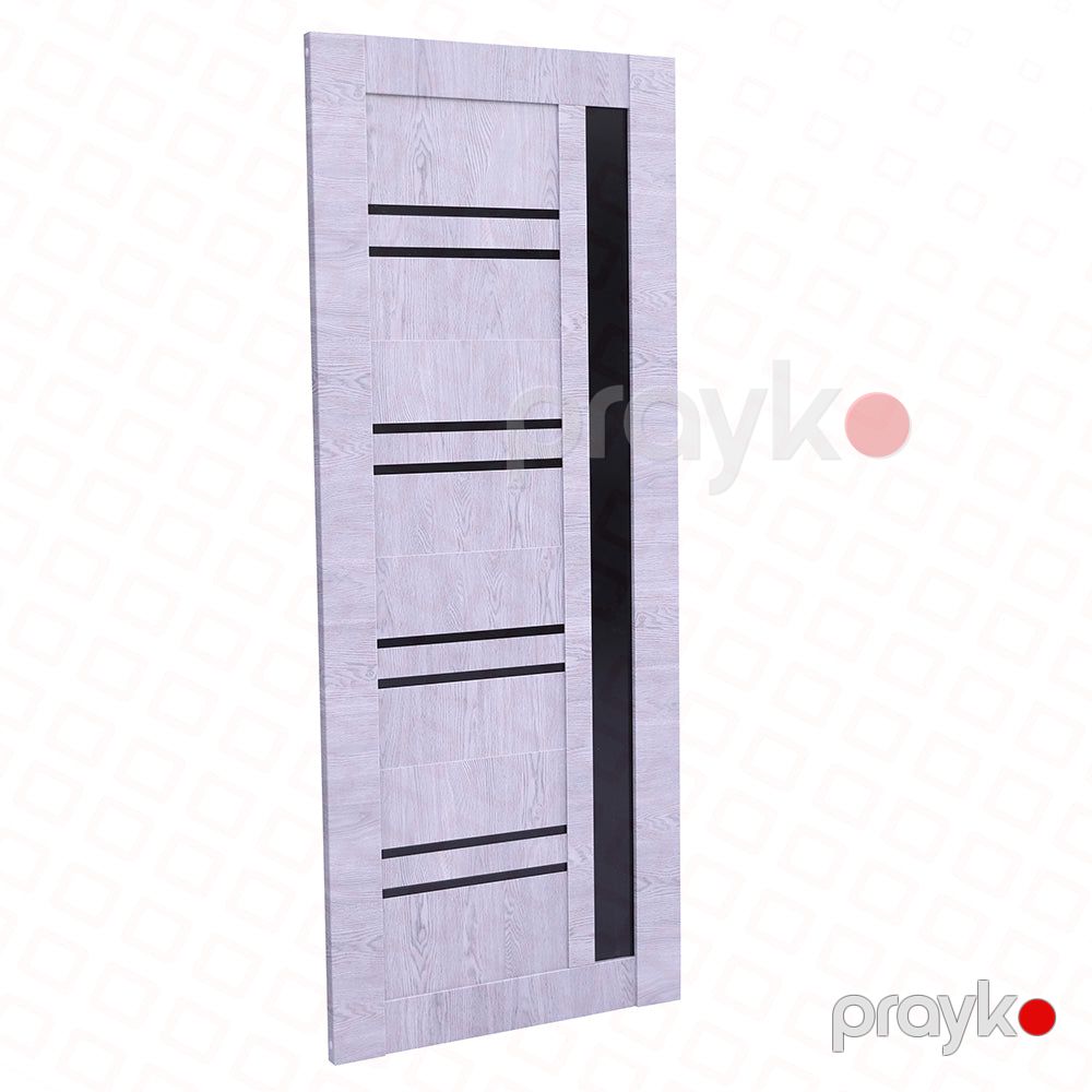 Qapı vdk qara şüşəli astana boz 80X200 — Tikinti materialları, Bakı (2)