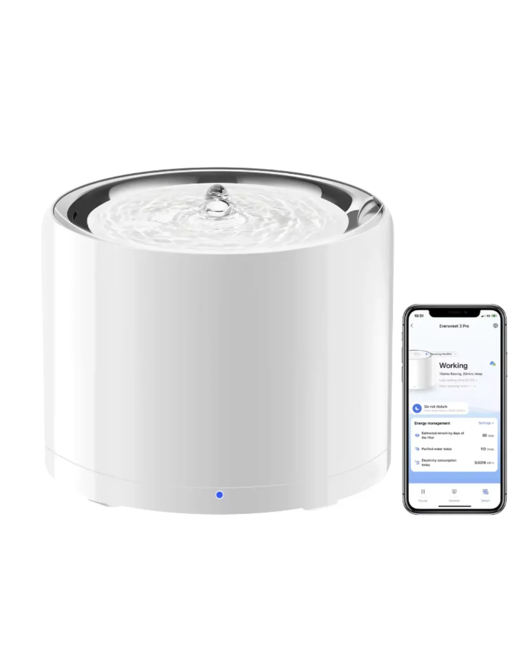 Petkit Eversweet 3 Pro-Wireless Fəvvarə su üçün