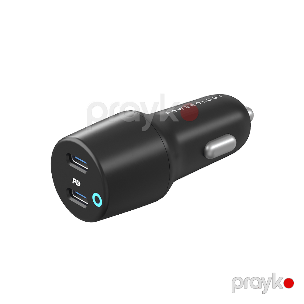 Powerology 45W Ultra-Quick Car Charger Black — Mallar, Bakı (2)