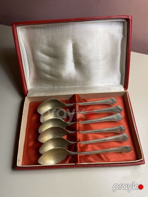 6 ədəd qaşıq dəsti – qutuda - Material: metal (sapın arxa hissəsində — Gəncə