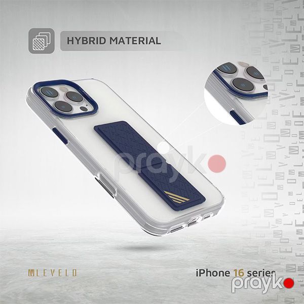 Levelo Graphia IMD Silicone Grip Case For iPhone 16 Pro Max (LVLGIS16PMBL) Blue — Mallar, Bakı (3)