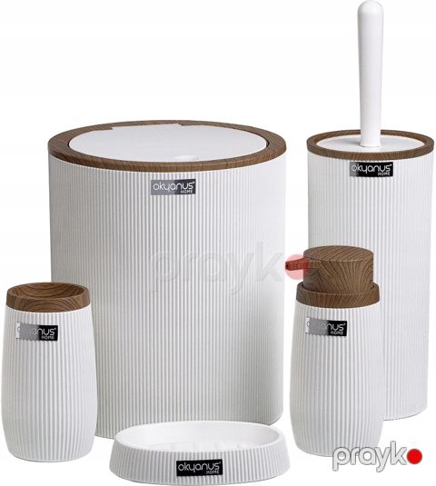 Hamam üçün dəst 36dreapoz, plastik, ağ/qəhvəyi,5 əd — Bakı