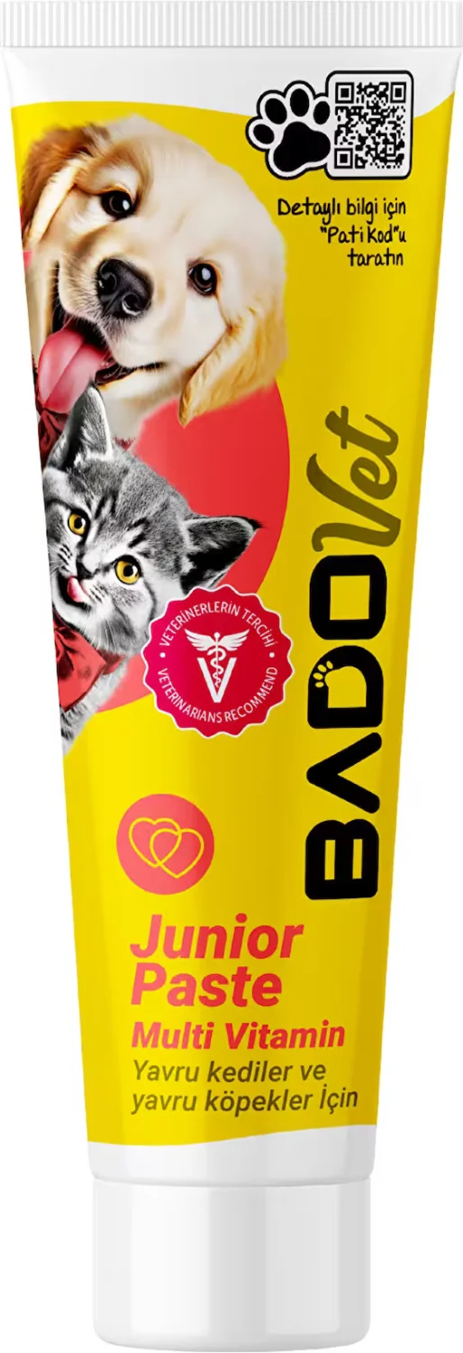 Bado Junior Pastası Köpək Balaları və İtlər üçün Multivitamin Pastası 100 ml
