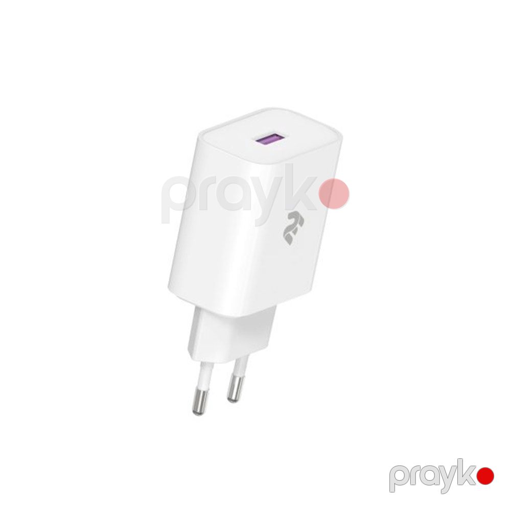 Adaptor 2Е Wall Charger USB QC3.0 DC5V/3A, Max 20W, white — Şarj cihazları, Bakı (2)
