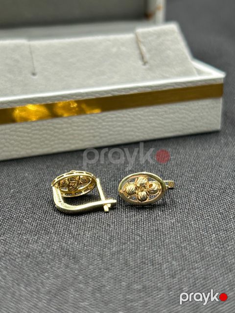 Sırğa qadınlar üçün 10343, qızıl 585 əyar VJ641106 — Bakı