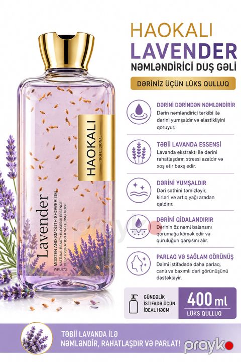 Duş geli Haokali Lavender, 400 ml — Bakı