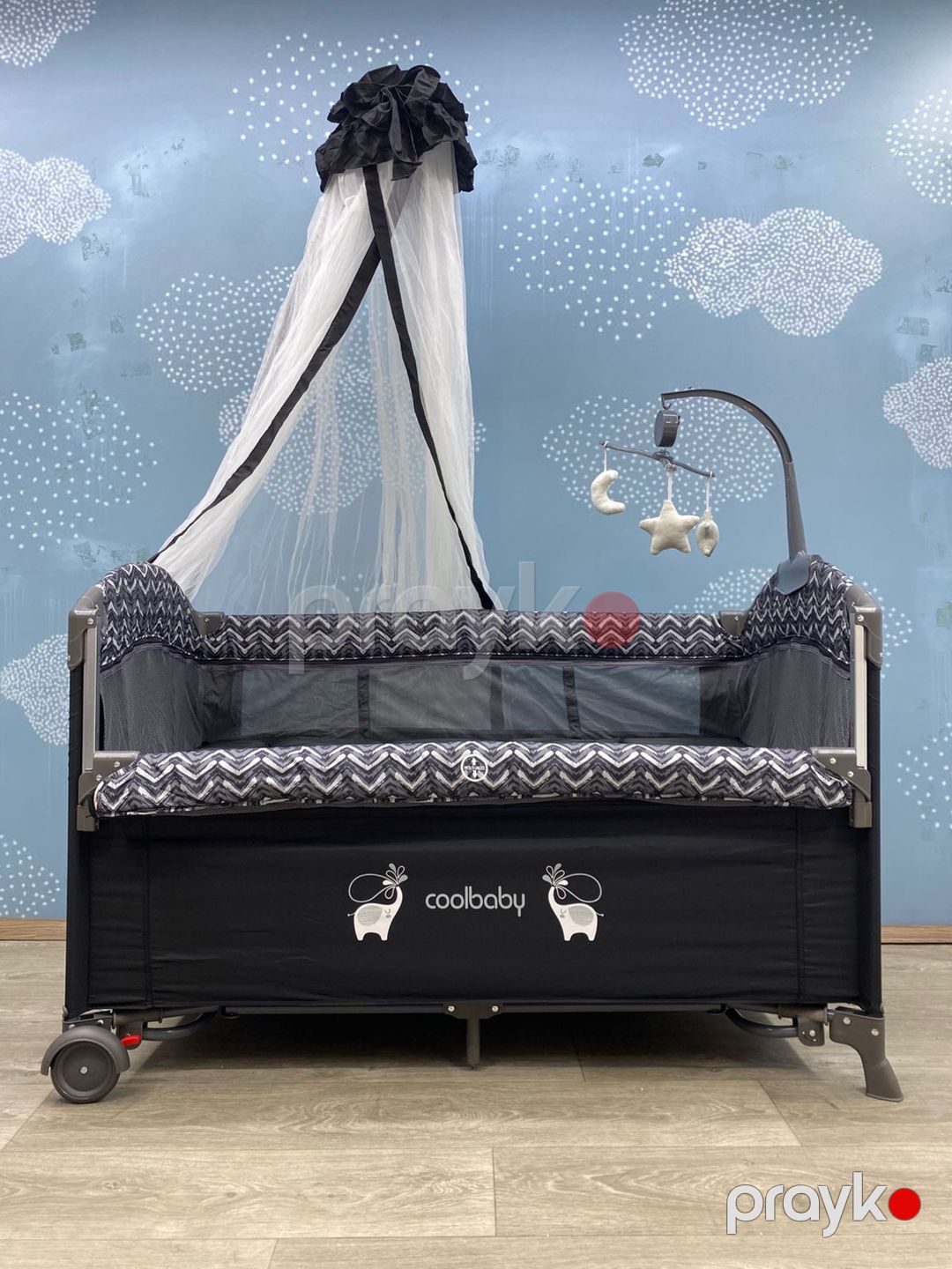 Uşaq çarpayısı Cool Baby KDD003, 60x120 sm, qara — Mallar, Bakı (4)