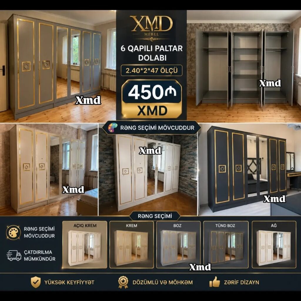 XMD Mebel – zövqlü və funksional mebel seçimləri 1) Masa + 6 stul — Masalar və stullar, Bakı (3)