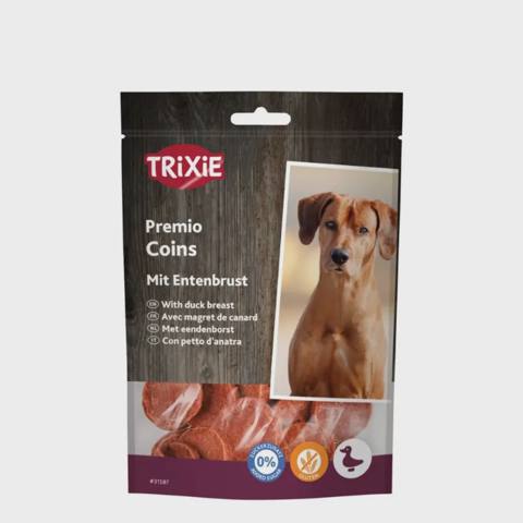 Trixie Premio Duck Coins, itlər üçün mükafat yeməyi, ördək ilə, 80 q — Pet supplies