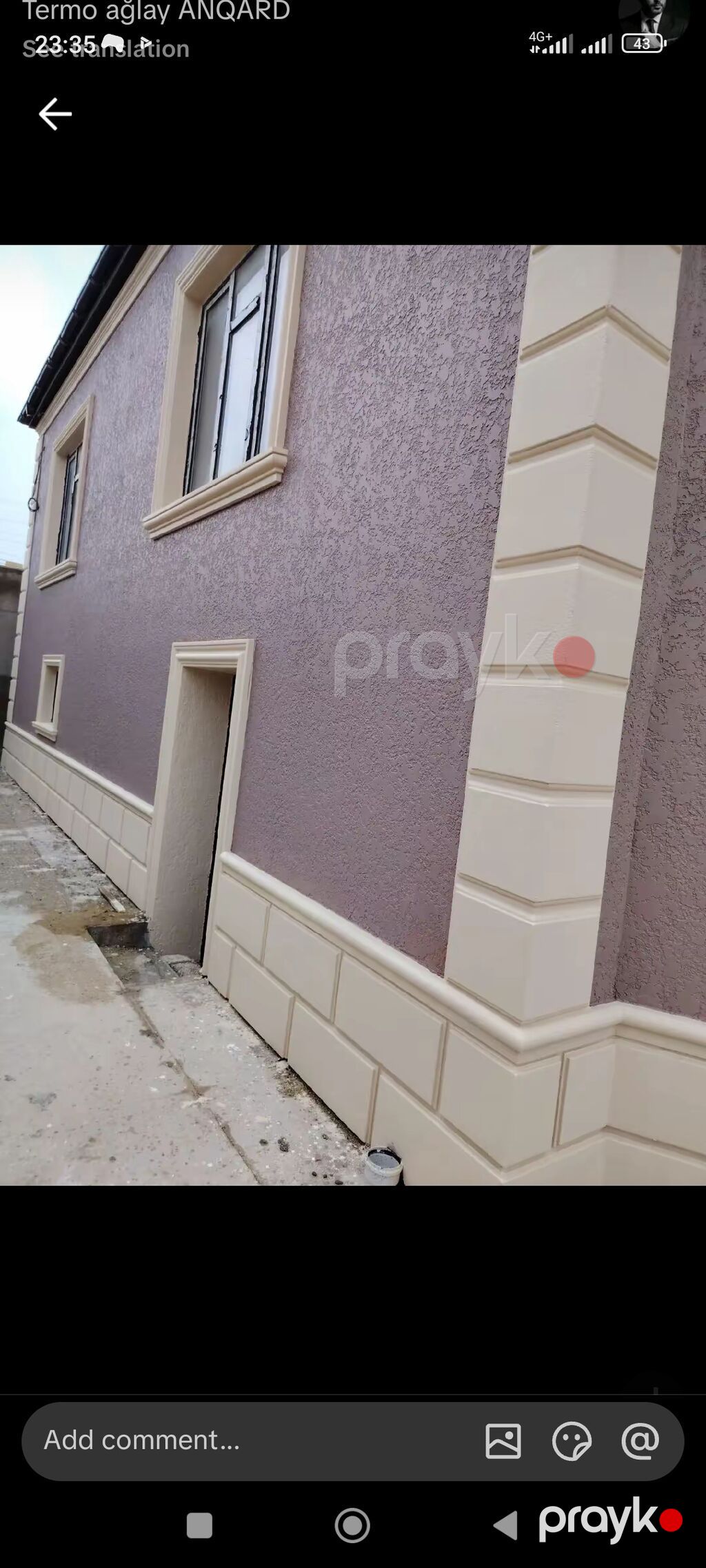 Fasad üçün “ağlay/şuba” dekorativ suvaq və bəzək işləri - Xidmət — Fasad işləri, Digah (4)