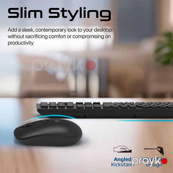 Promate Wireless Keyboard and Mouse Set PROCOMBO-13.EN Black — Mallar, Bakı (4)