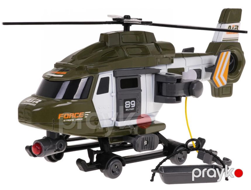 Helikopter Military Rescue 1:16, plastik, yaşıl/ağ — Mallar, Bakı (3)