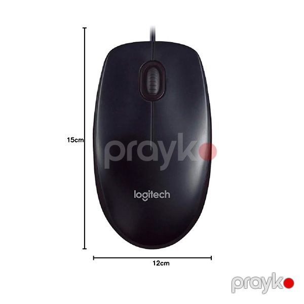 Logitech USB Optical Mouse M90 Black — Mallar, Bakı (5)