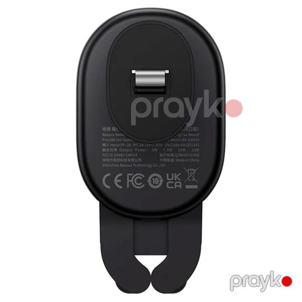 Holder Baseus 15W Wireless Charging Black — Mallar, Bakı (5)