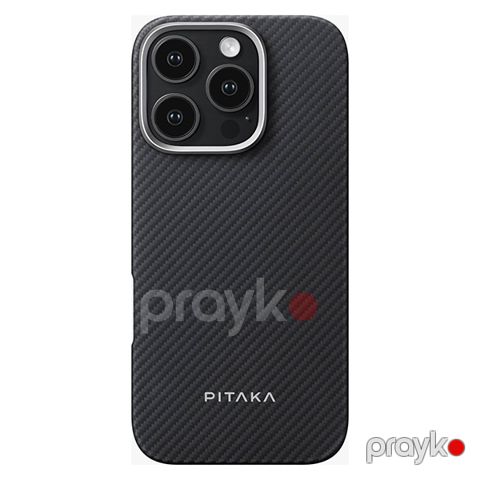 Pitaka Ultra Slim Case For iPhone 16 Pro Max (KI1601PMA) Black/Grey — Bakı