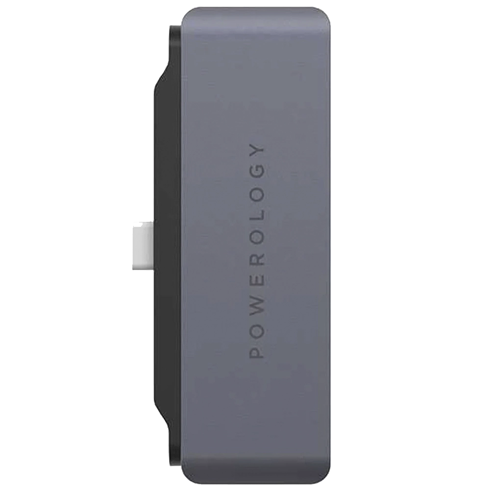 Powerology 4 in 1 Usb-c Hub with HDMI, USB, and AUX Port P41PACHGY Grey — Bakı