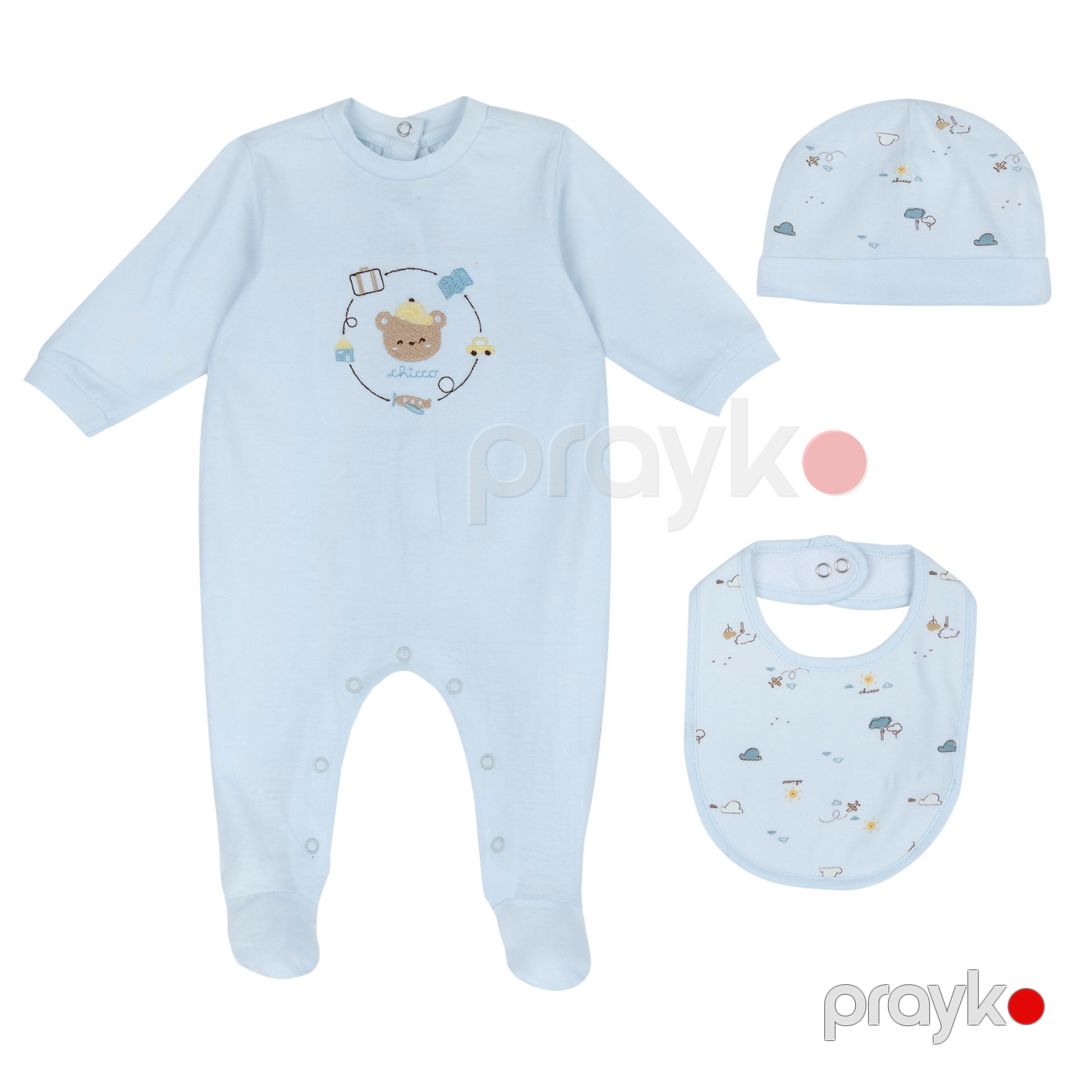 Yenidoğulmuş üçün hədiyyə dəst Chicco 9102093000000-21, mavi, pambıq, ölçü 3 ay — Mallar, Bakı (2)