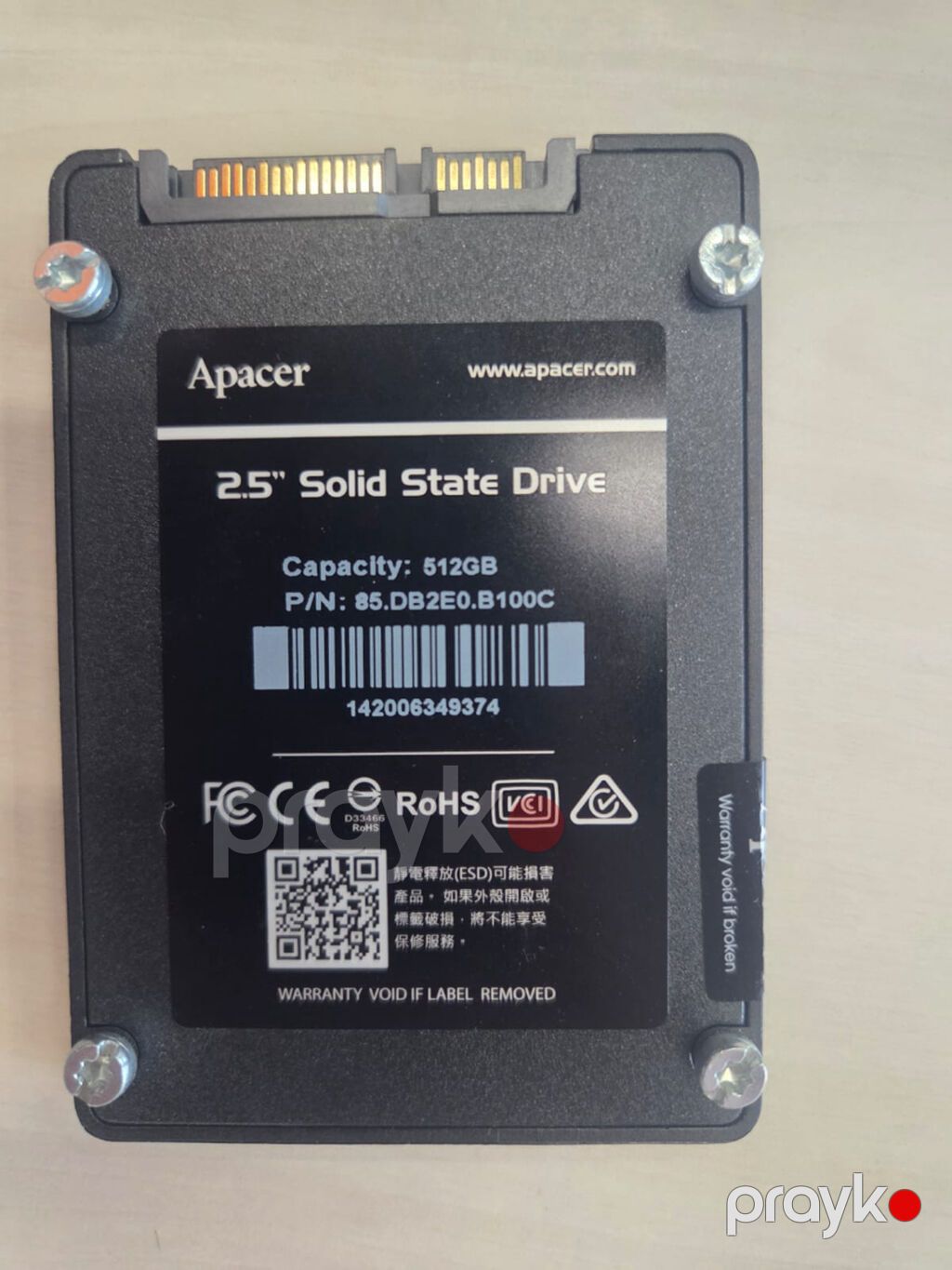 Daxili SSD disk Apacer, 512 GB, 2.5", İşlənmiş — Sabit diskləri, Bakı (2)