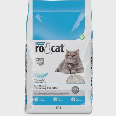 Rocat təbii topalaşan pişik qumu, 10 l (8,5 kq) — Мысықтар