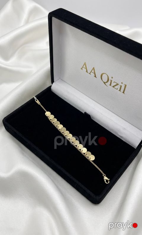 Qadınlar üçün qolbaq AA qizil, qızıl 585 əyar — Bakı