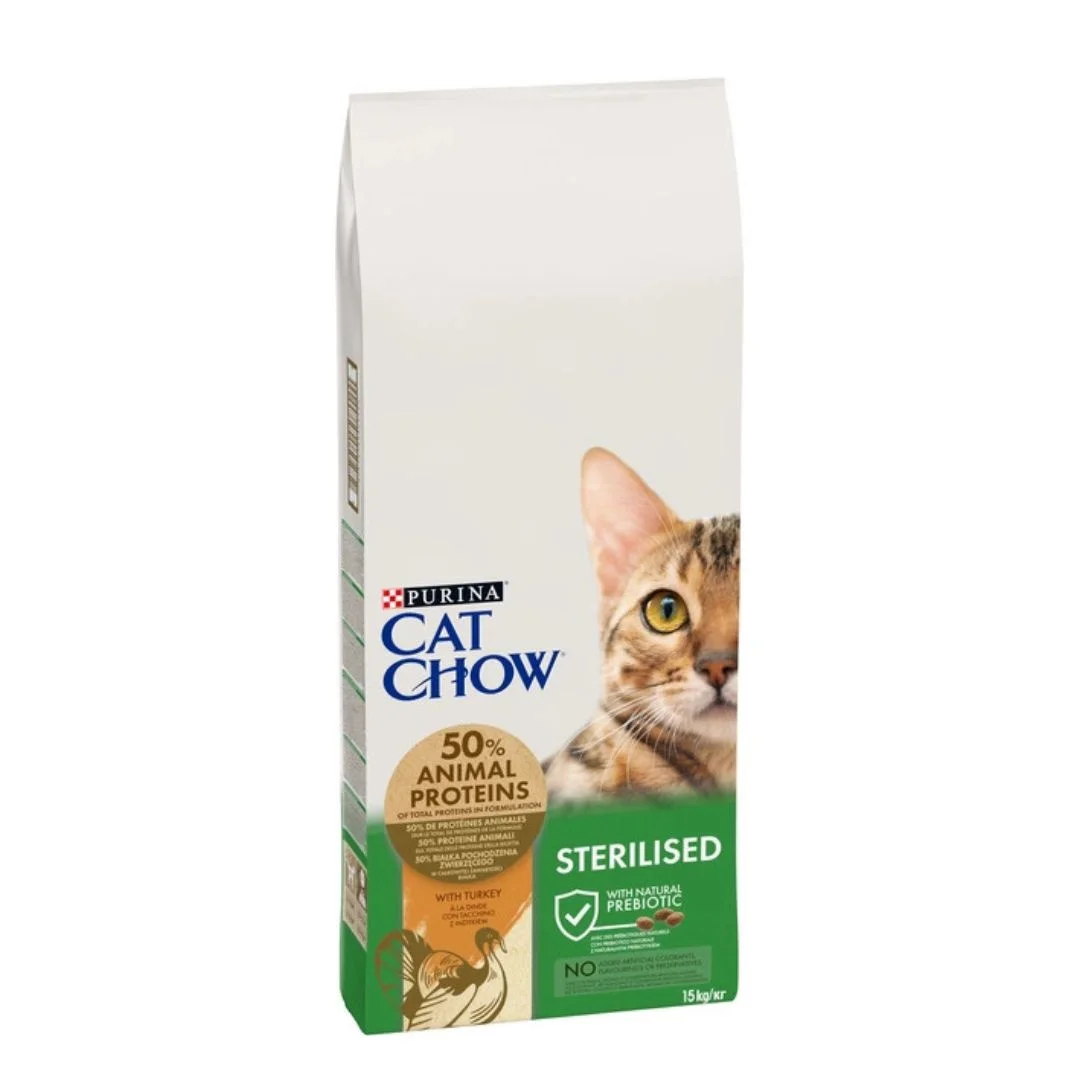 Cat Chow Sterilized Adult Turkey, sterilizə olunmuş pişiklər üçün hinduşkalı quru yem (çəki ilə) — Bakı