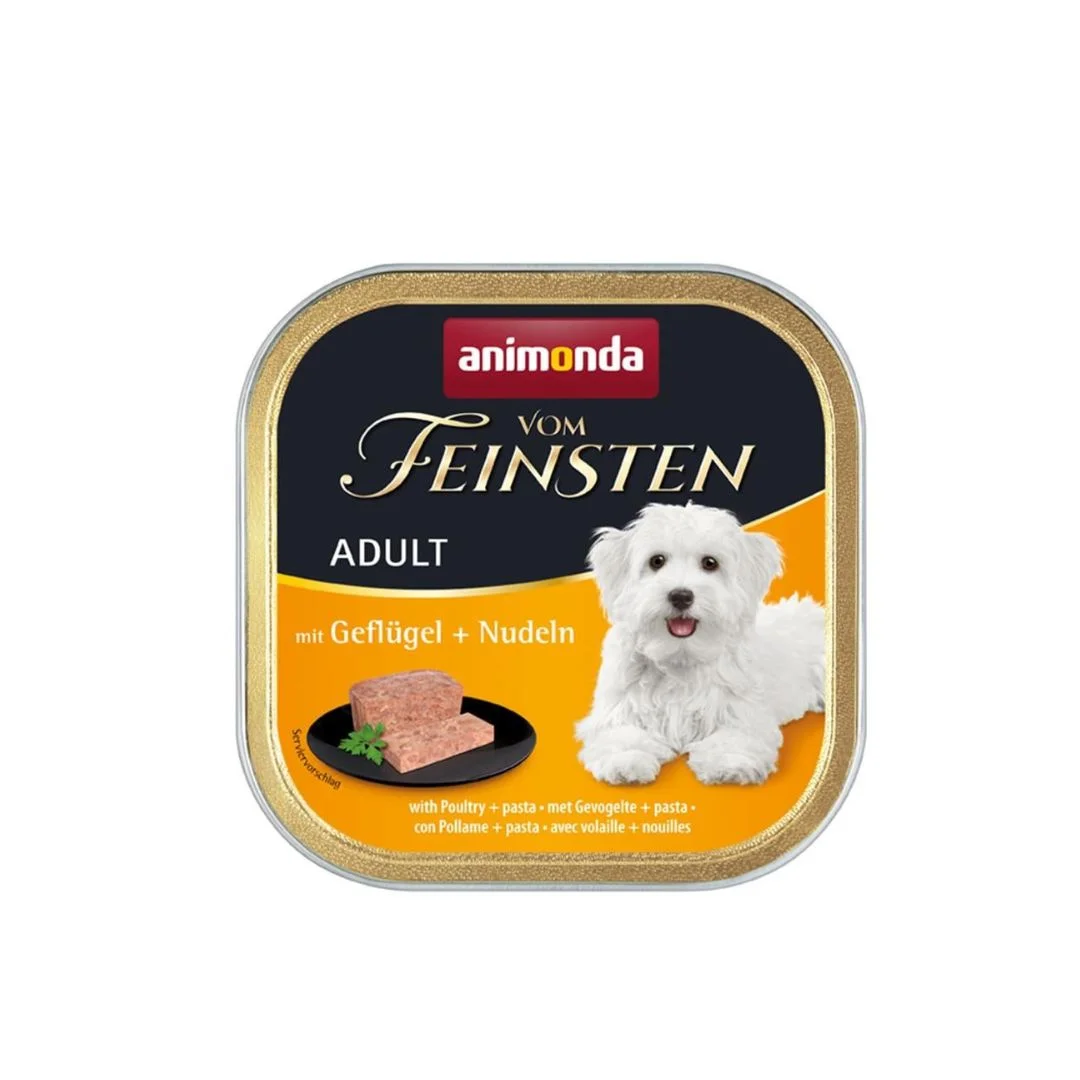 Vom Feinsten Adult, itlər üçün quş əti və makaron dadlı paştet, 150 q — Zoo.az — Гигиена