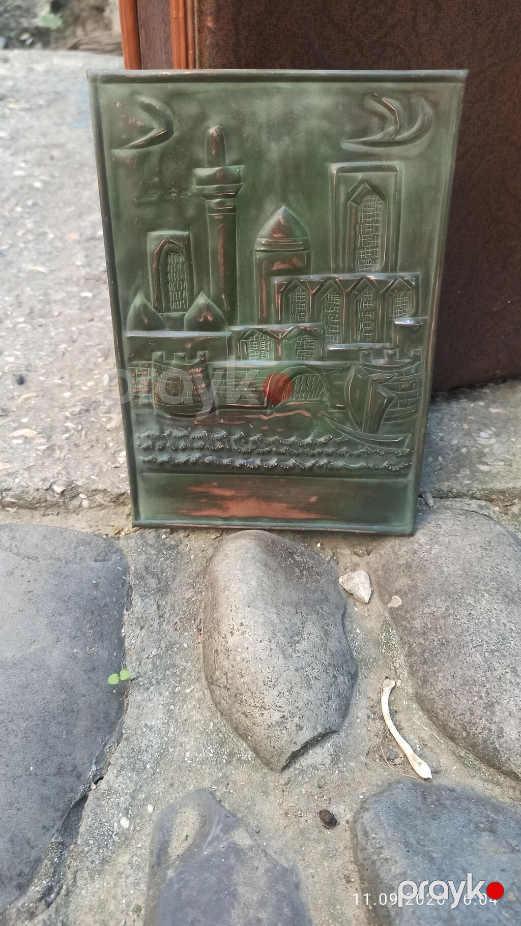 Məhsul: Kabartma dekorativ lövhə qədim Bakı Təsvir: - Material: Mis — Şəkillər, plakatlular və çərçivələr, Bakı (7)