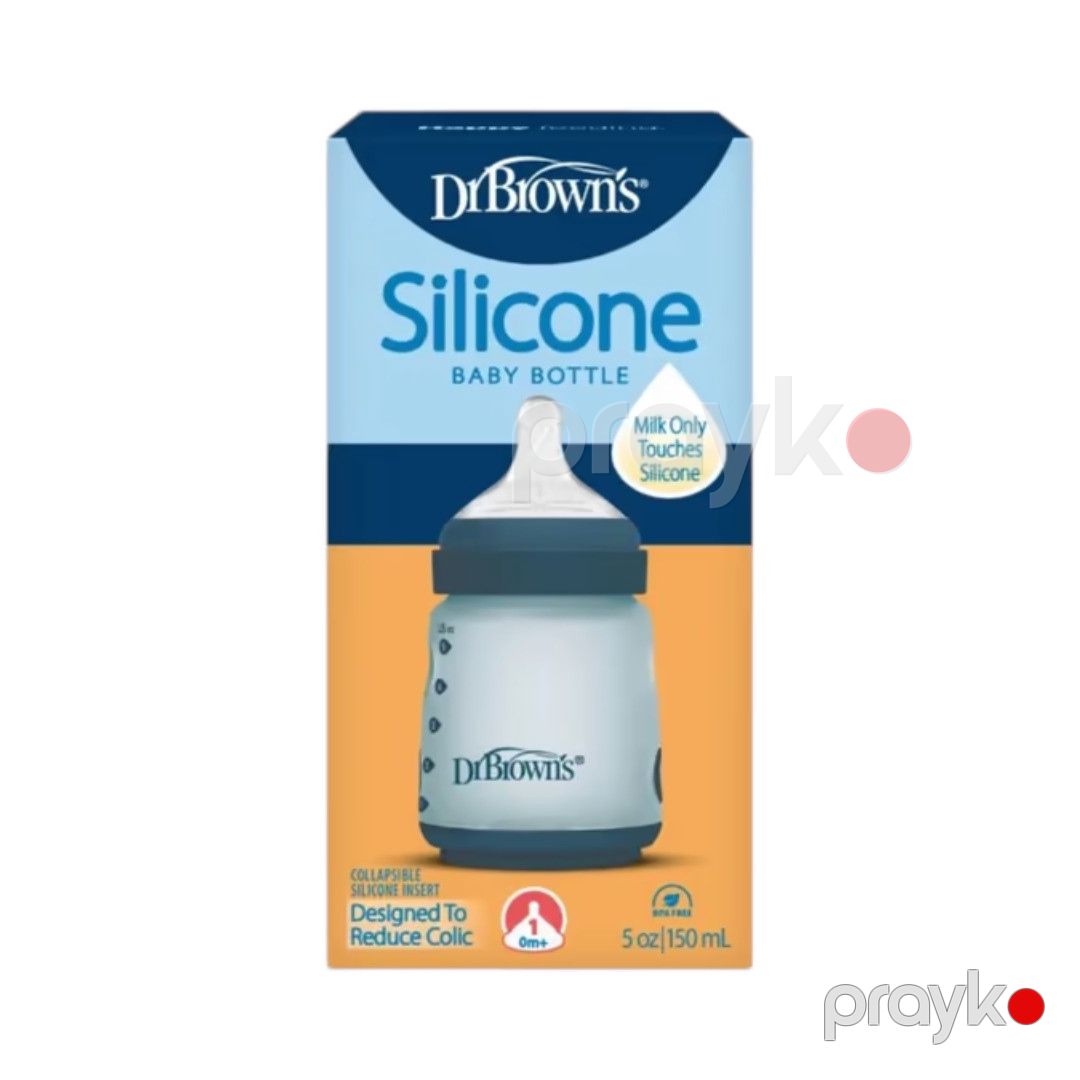 Qidalanma üçün qab Dr. Brown's, WB51051, 0 ay+, silikon, 150 ml, göy — Mallar, Bakı (3)