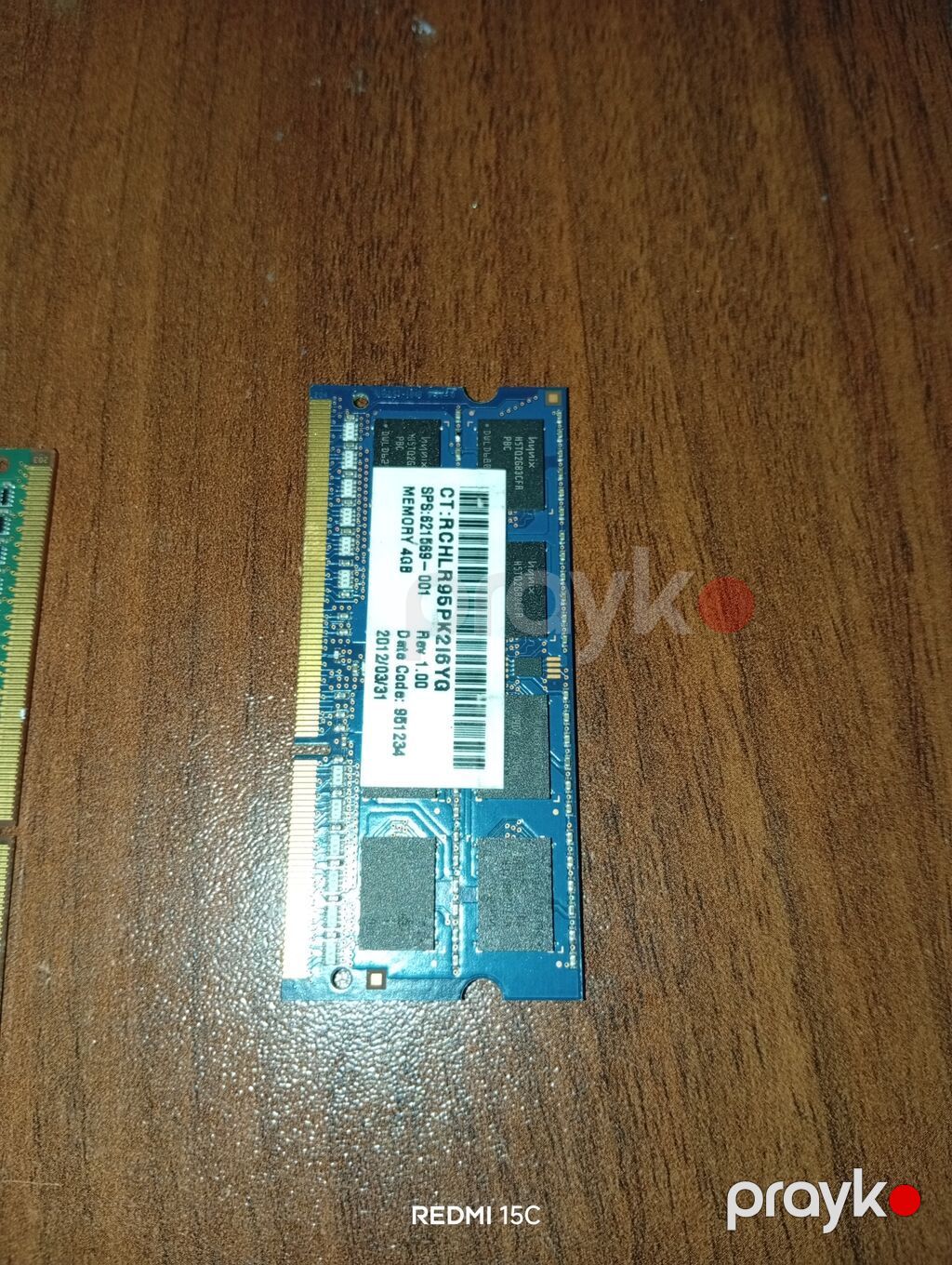 Notebook RAM modulu - Brend/Model etiketində: Ct/crhla R6PKP2A210YQ — Operativ yaddaş, Bakı (2)
