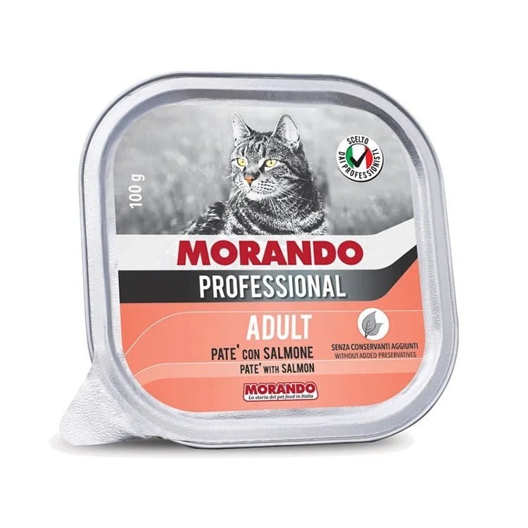 Morando Professional, yetkin pişiklər üçün yaş yem, qızılbalıq paşteti, 100 q — Zoo.az — Cats