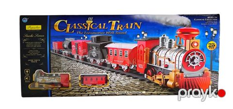 Oyun dəsti Classical Train Q225588810-3, 3+ yaş, plastik, qara/qırmızı, 74 sm, 25 hissə — Bakı